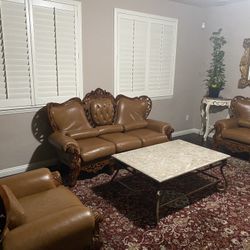Italian provincial, living room, set and coffee table