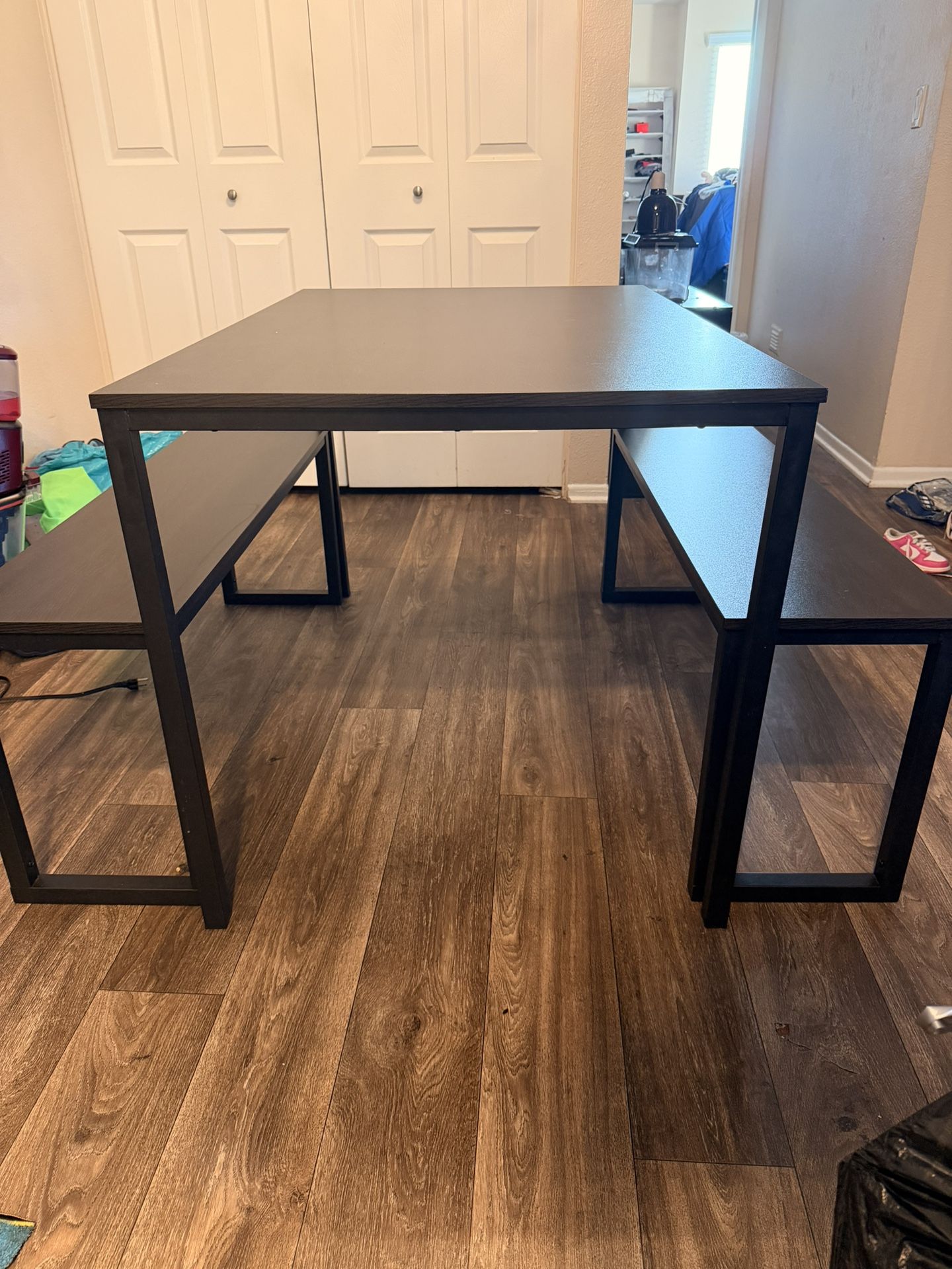 Black Table With Bench