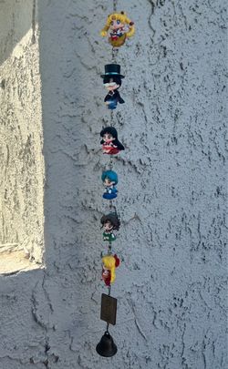 Sailor Moon Anime Hanging Wind Chime – Chibi Figures & Bell Decor