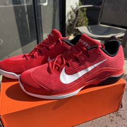 Nike Zoom Vapor 12 HC Red Tennis Sneakers, Size 11.5 ONLY WORN ONCE, FV5552-600
