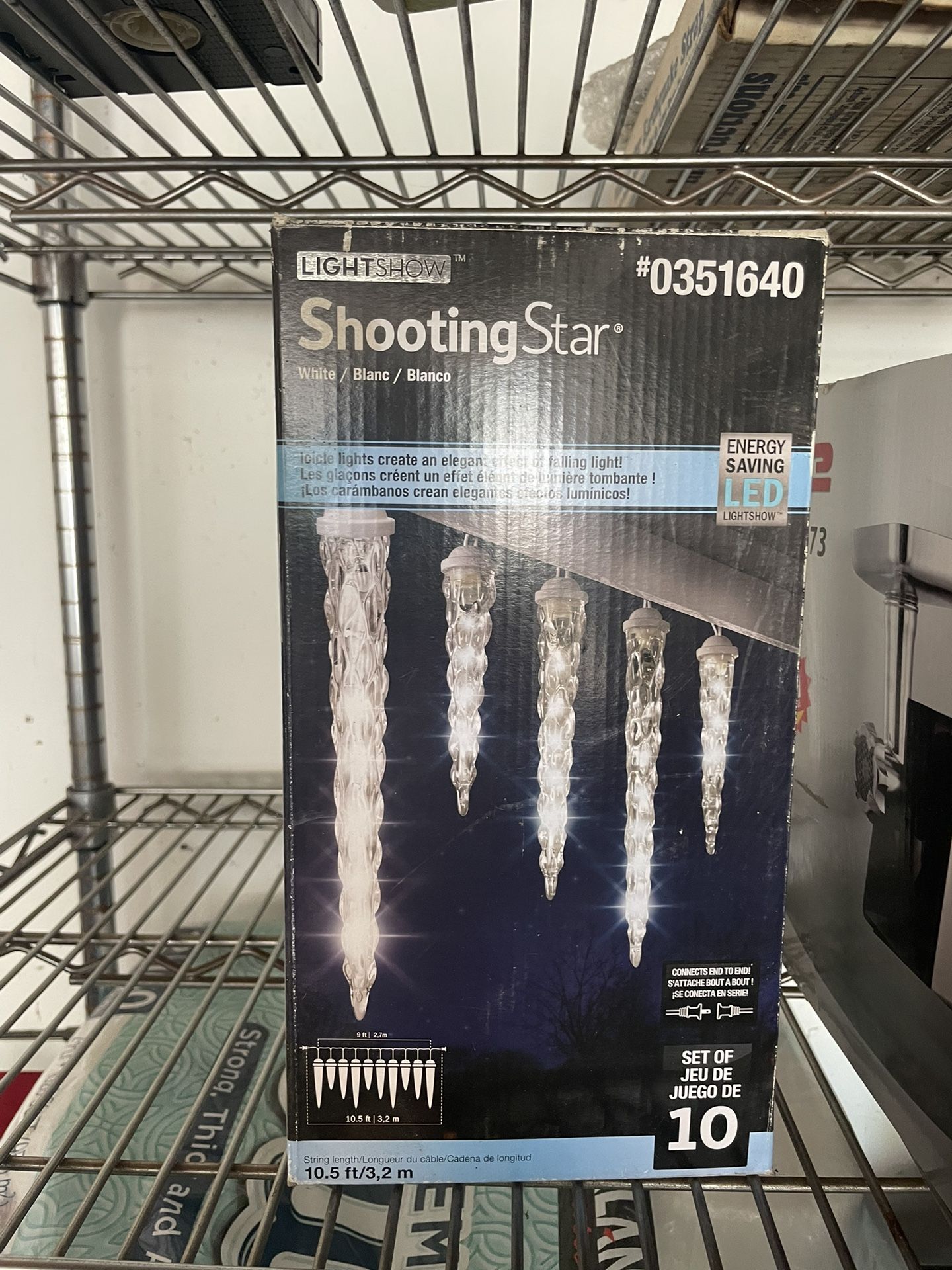 Shooting star icicle lights deals