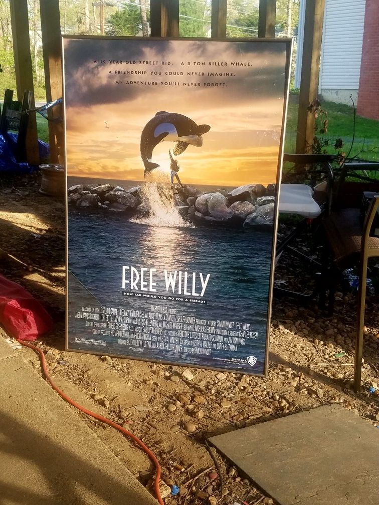 Vintage Free Willy Collectible Poster
