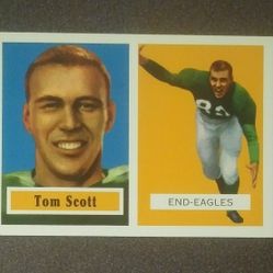 1994 Topps Football Archives 1957 Series Thomas Tom C. Scott #25 Philadelphia Eagles Card Vintage Collectible Sports NFL