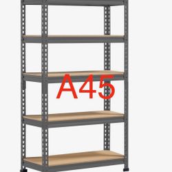 5-Tier Utility Shelves, Metal Storage Shelves