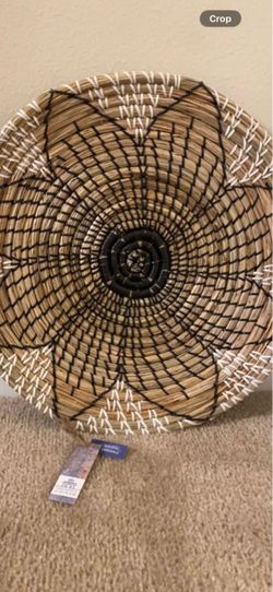 Handwoven Seagrass Decorative Wall Basket