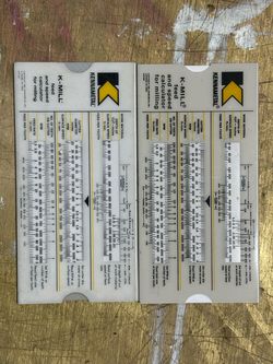 Kennametal K-Mill Feed and Speed Calculator Cards