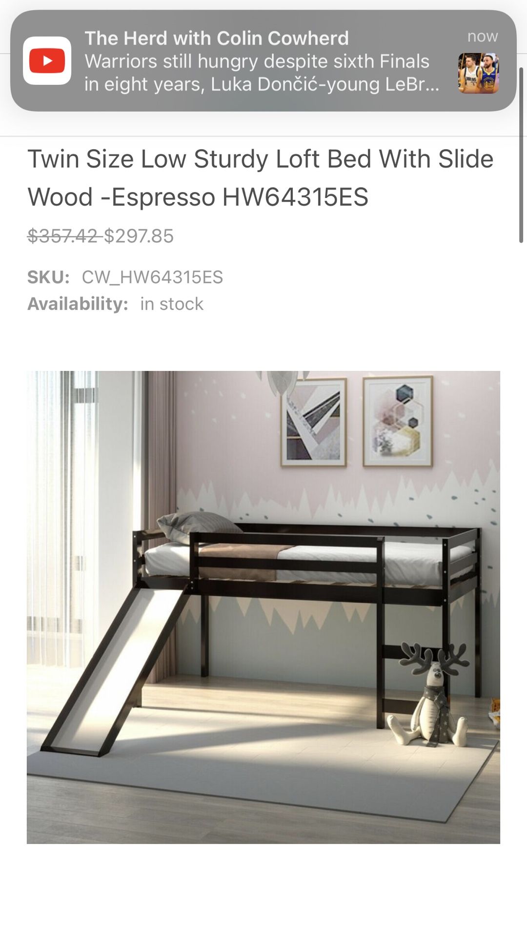 Twin Size Bed With Slide