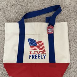 Hallmark Live Freely Canvas Tote - NEW
