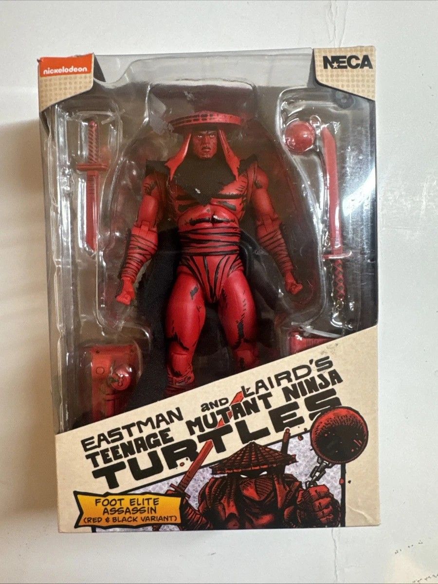 NECA - Teenage Mutant Ninja Turtles - Eastman & Lair's - Mirage Foot Elite Assessing (Red & Black Variant) - New -