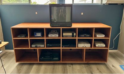 Your Dream Media Cabinet/Console for Video Game Consoles & A/V - Solid Mahogany