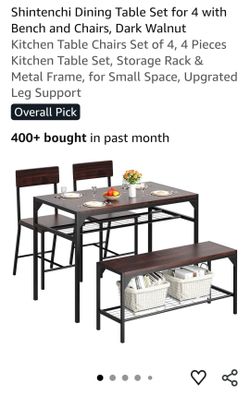 Dining table set of 4