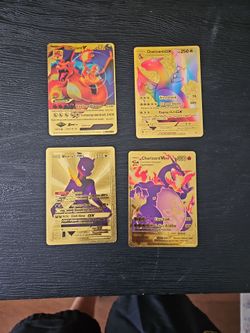 Gold Foil Pokémon Cards Set of 4