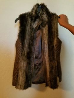 Faux Fur brown/black Vest