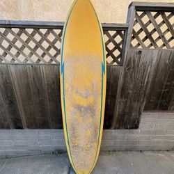 7’2” Twin Pin Surfboard, Hand Shaped In SD