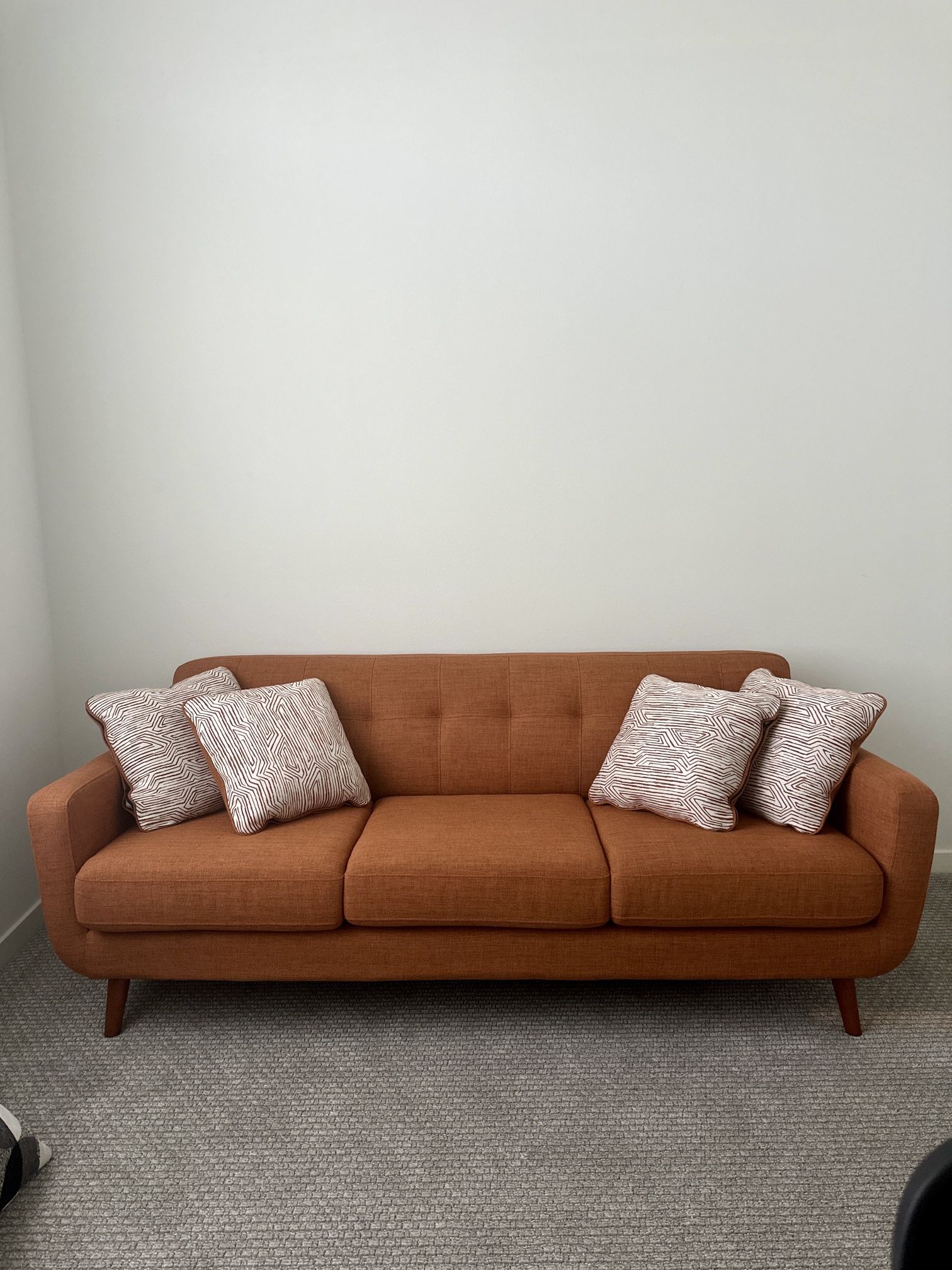 Orange Sofa - Mid Century Modern