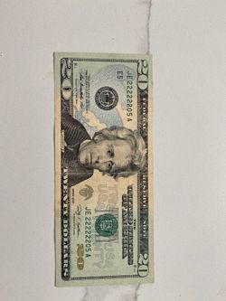 $20 2009 with 6 consecutive numbers -22222205
