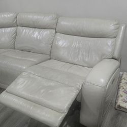 6 Seat Pure Leather LSHAPED POWER RECLINER