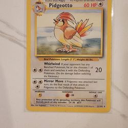 Pidgeotto - 22/102 - Pokemon Base Set Card Unlimited Rare Card WOTC - MP