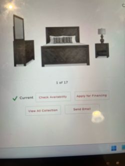Bedroom set charcoal gray