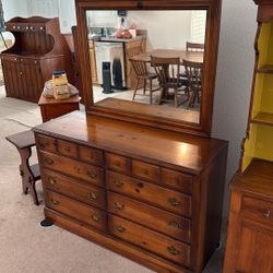 Pine Dresser with Mirror