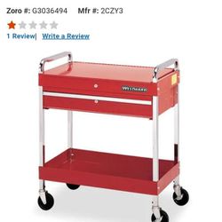 WESTWARD

30"W Tool Utility Cart 1 Drawers, Red, 16"D x 35"H