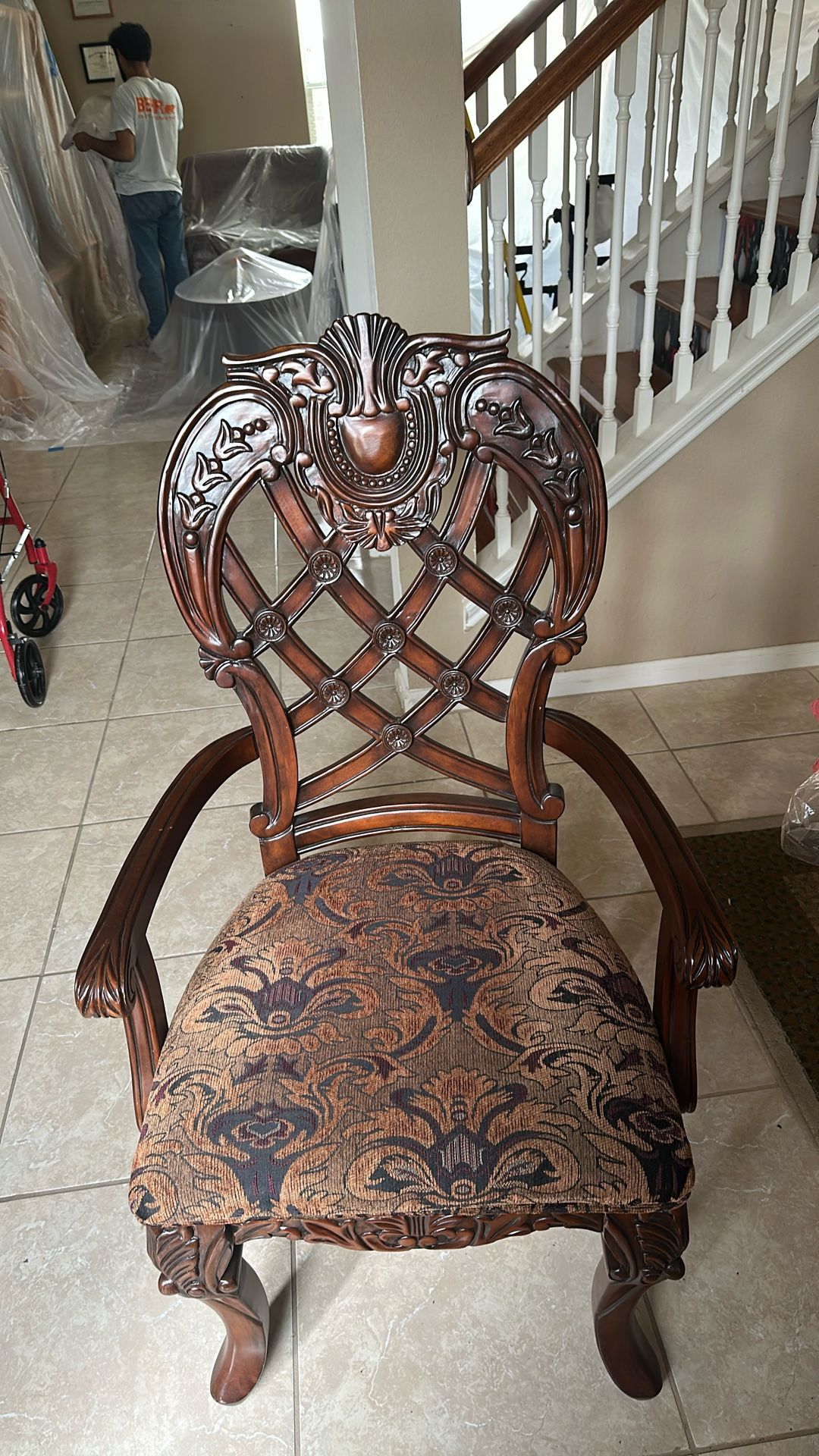 6 Elegant Cherrywood Dining Chairs