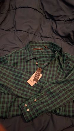 Michale Kors size 16 R  color green/navy model long sleeve
