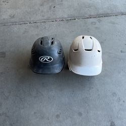 Two Youth Baseball Helmets