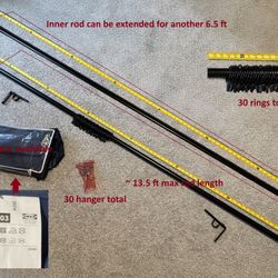 Elegant Curtain Rod & Blackout Curtain Set