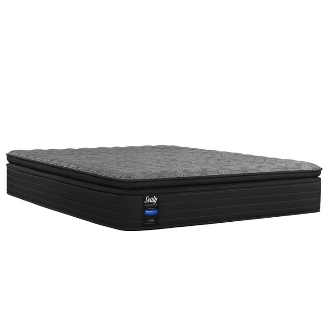 King Size Sealy Response Performance Series Pillow Top Firm Mattress With Frame