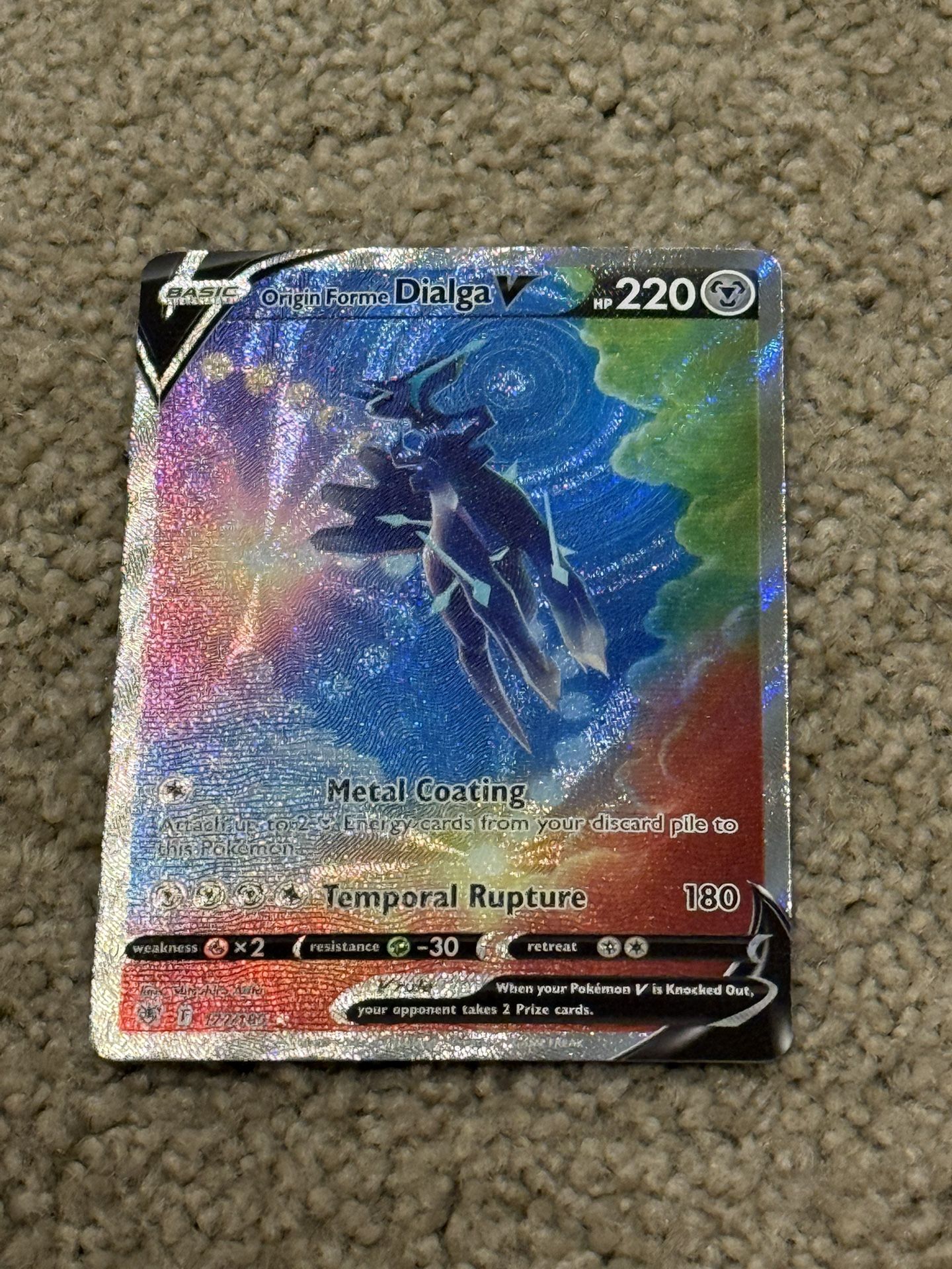 Dialga Full Art V Pokémon Card