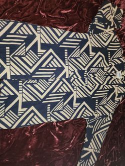 Navy Blue Geometric Print Jacket