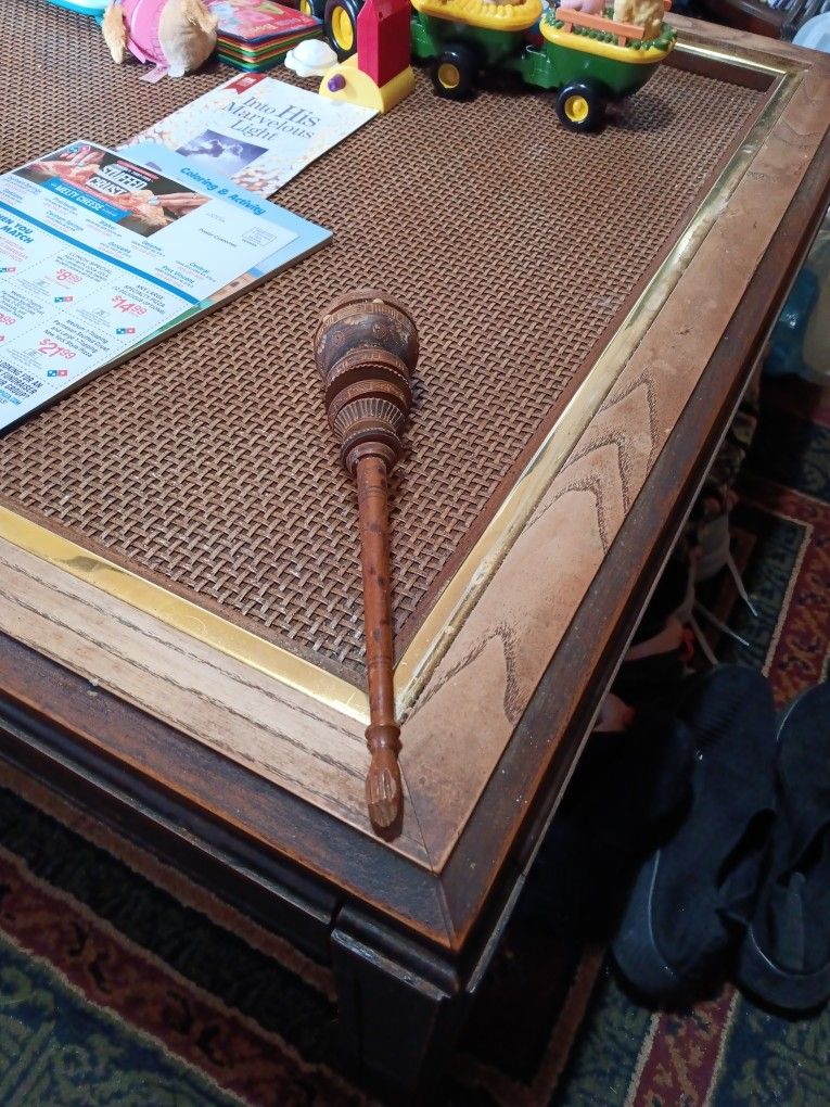 Vintage Hand Carved Wooden Whisk