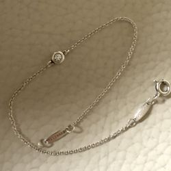 Tiffany & Co. Elsa Peretti Diamonds by the Yard Chain Bracelet 925 Sterling