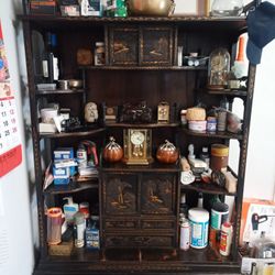 Antique Chinese Cabinet  79″H,