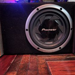 Pioneer 10” Subwoofer In Slim Box, With Power Acoustik LT960-4 Amplifier 