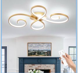 Brand New 62W Modern LED Ceiling Light,Dimmable Ceiling Lamp Flower Flush Mount Light Fixture with Remote Control for Living Room, Bedroom, Dining Roo