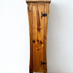 Slim Solid Wood Storage Cabinet – Rustic / Farmhouse – $225