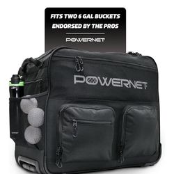 2 Bucket Ball Bag With Handle/Wheels