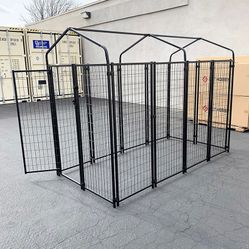 BRAND NEW $290 Large Heavy Duty Kennel with Cover (8 x 4 x 6 FT) Dog Cage Crate Pet Playpen
