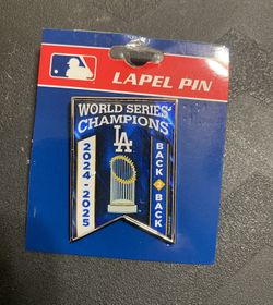Dodgers Back To Back WS Champions Pin. SOLD OUT