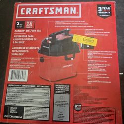 CRAFTSMAN
3-Gallon 3 HP Corded Wet/Dry Shop Vacuum with Accessories Included