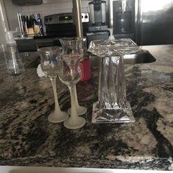 Crystal Candle And Votive Holder