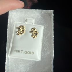 Gold Nugget Earrings 