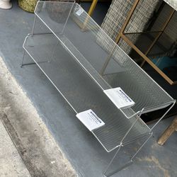 The Container Store New Metal Mesh Shoe Rack 31x10 h 16 