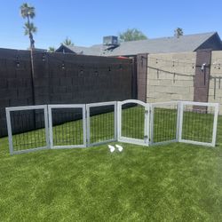 PAWLAND 6 Panel Extra Wide Freestanding Pet Gate/ Play yard/ Play Pen