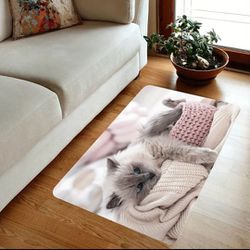 Very Nice Light Weight 3D Cute Cat Floor Mat