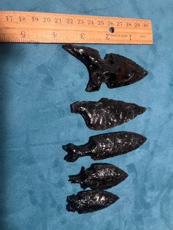 Black Obsidian arrow heads