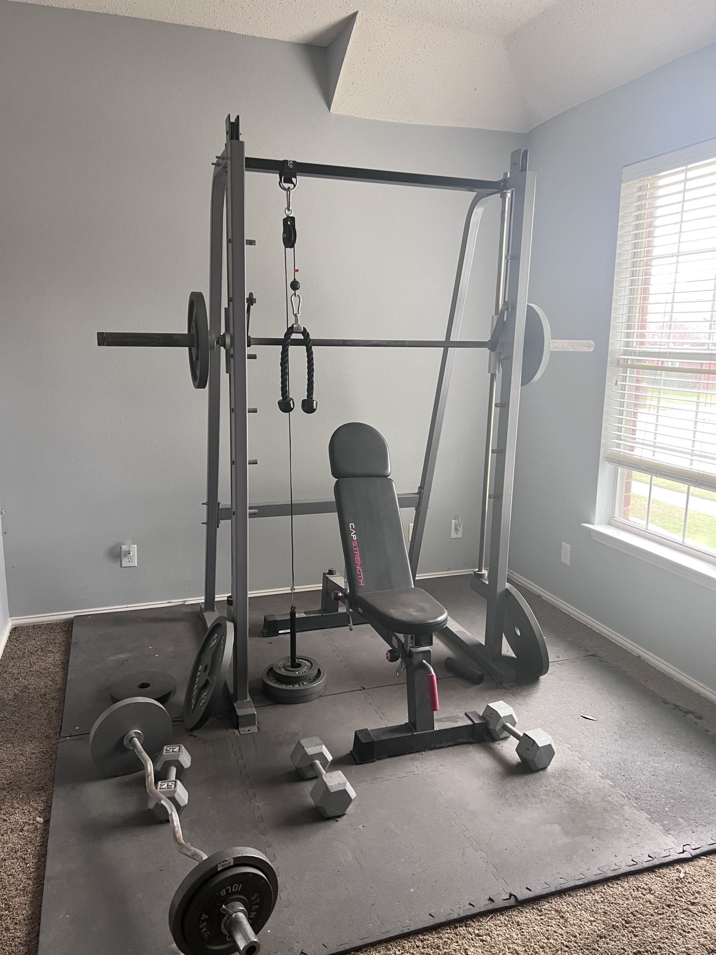 Olympic Weight Set With Smith Machine / Rack
