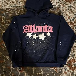 Sp5der Navy Blue Atlanta Hoodie